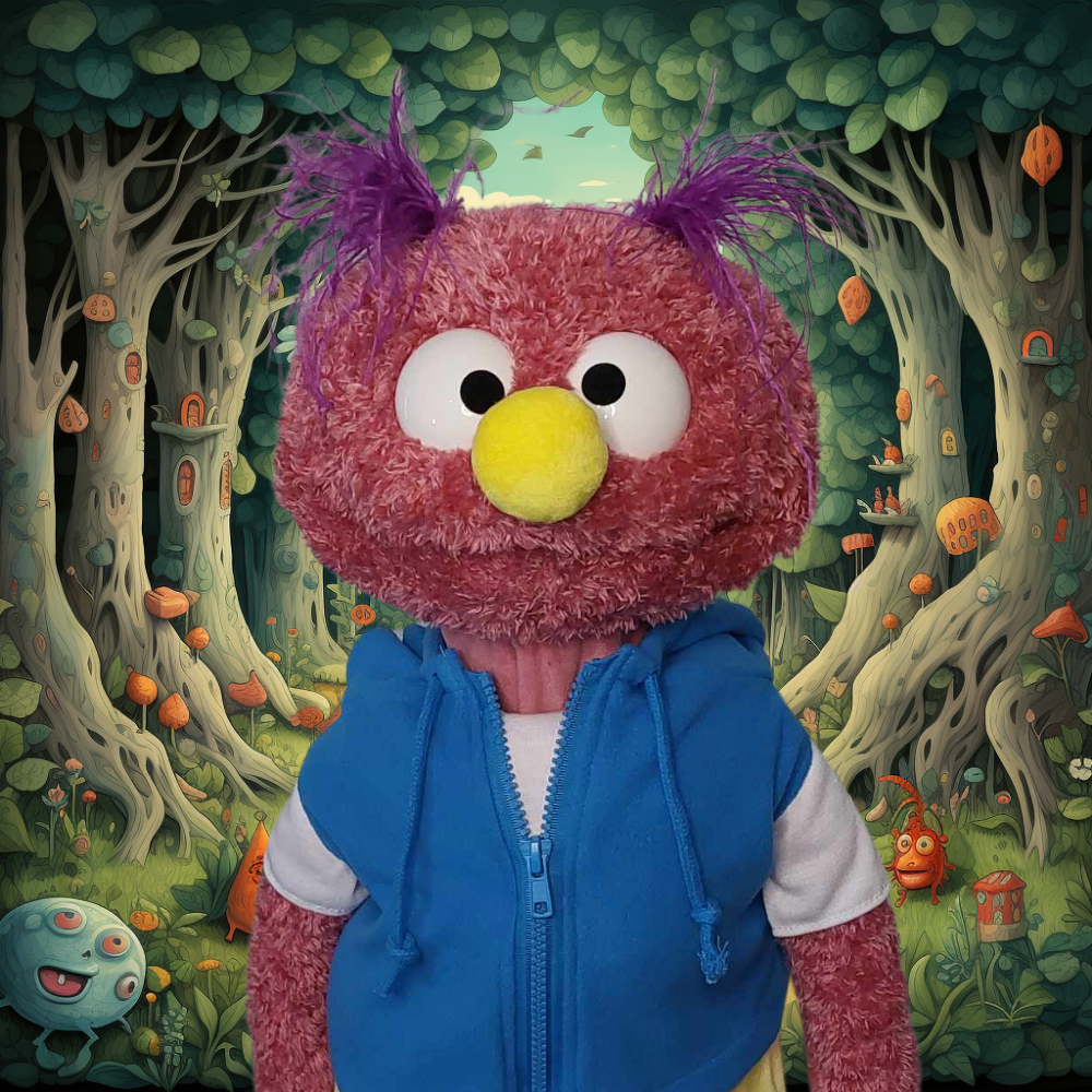 Smooch – Premium Full-Body Purple Furry Monster Puppet (24”/60cm)