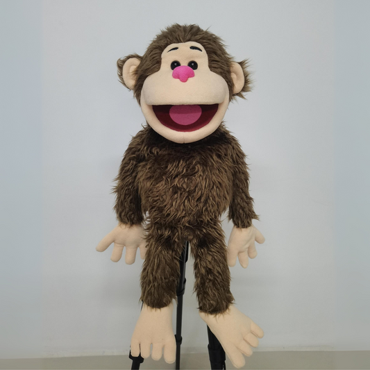 PRE-ORDER Elroy - Full-Body Brown Monkey Puppet (24"/60cm) Shipping Early November!
