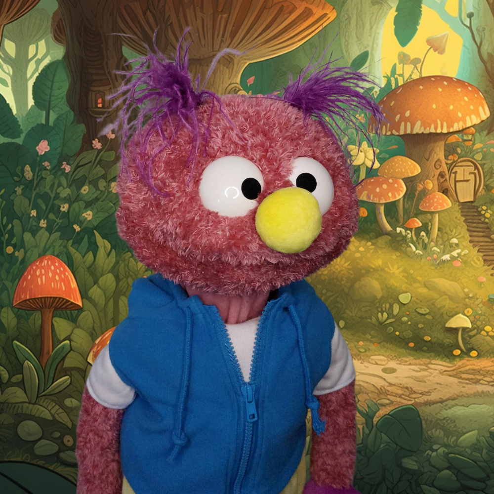 Smooch – Premium Full-Body Purple Furry Monster Puppet (24”/60cm)