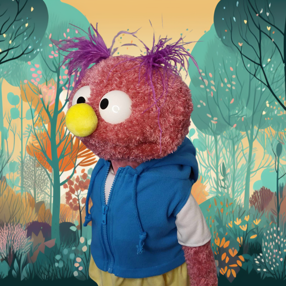 Smooch – Premium Full-Body Purple Furry Monster Puppet (24”/60cm)