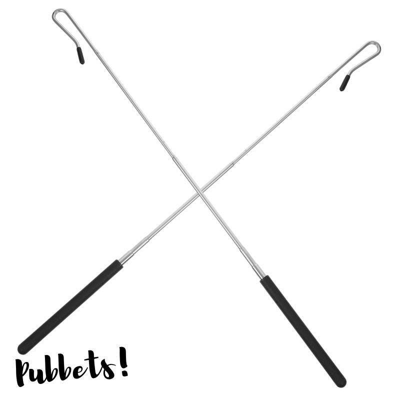 Pubbets Extendable Arm Rod Set – 20 to 54.5cm Lightweight & Flexible Control for Puppetry