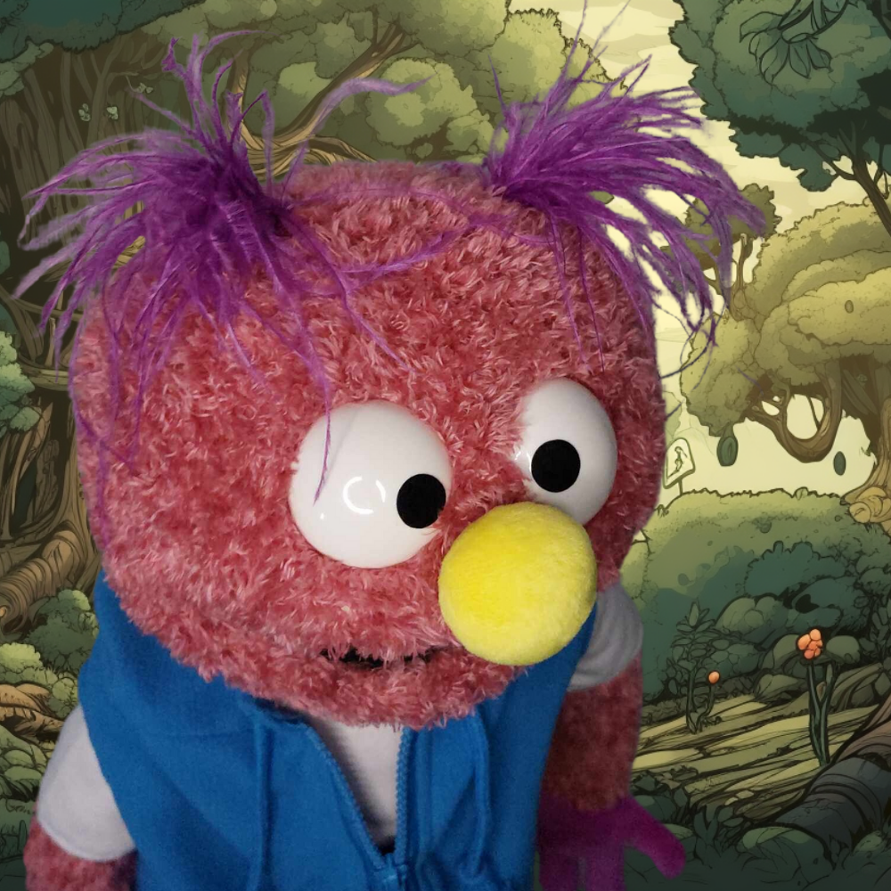 Smooch – Premium Full-Body Purple Furry Monster Puppet (24”/60cm)