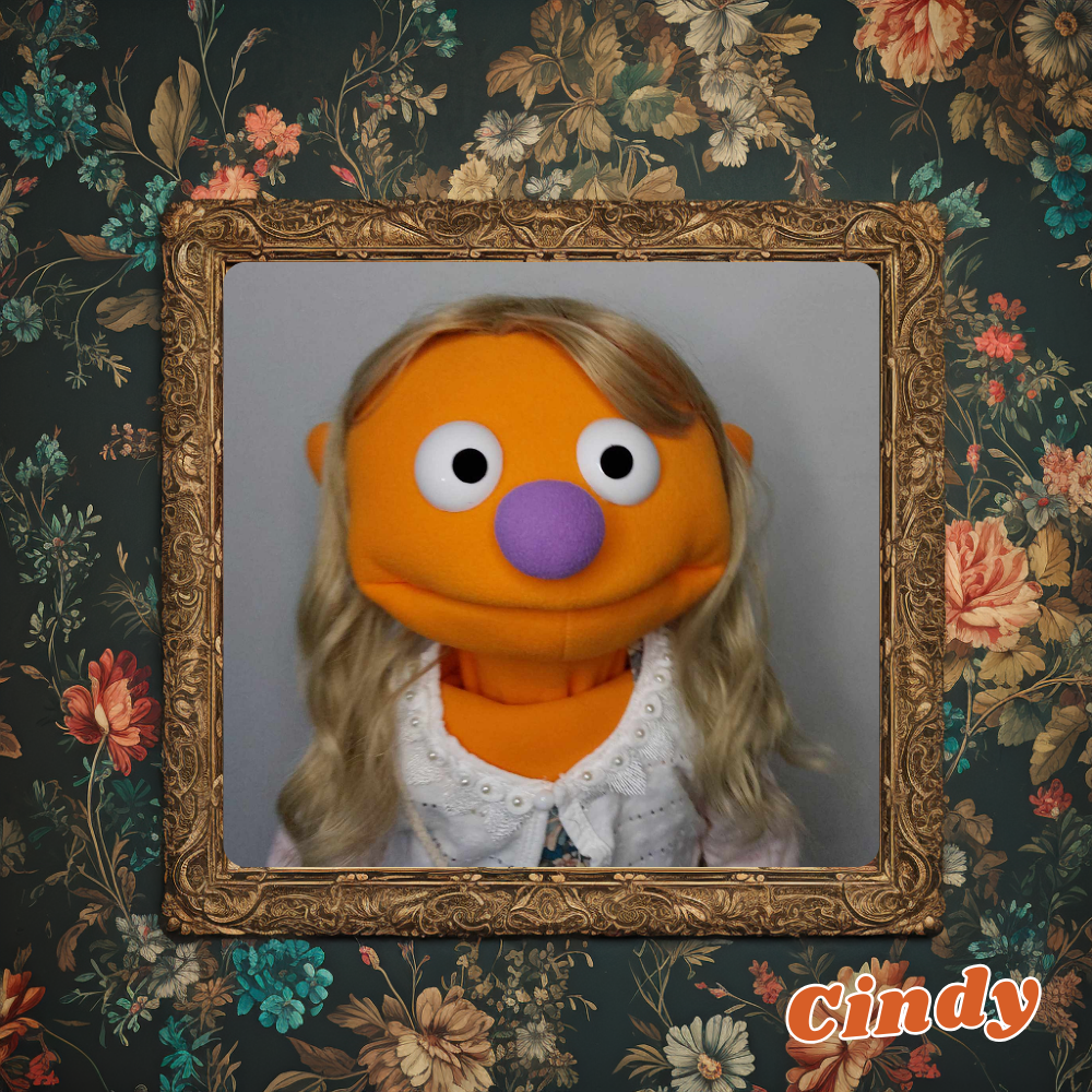 Cindy - Premium Orange 27" Full-Body Hand Puppet with Outfit, Shoes & Carry Bag