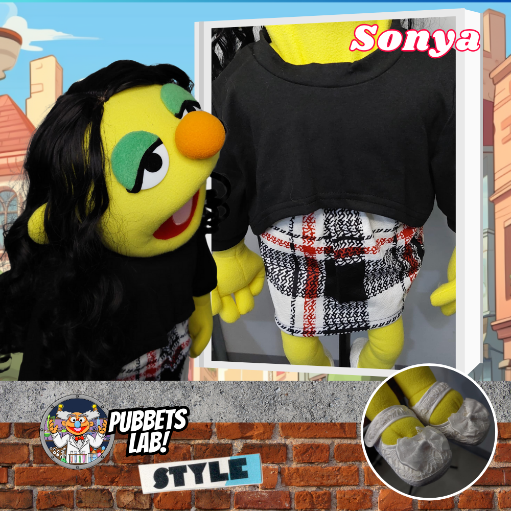 Sonya - Premium 28" Full-Body Goth Girl Puppet
