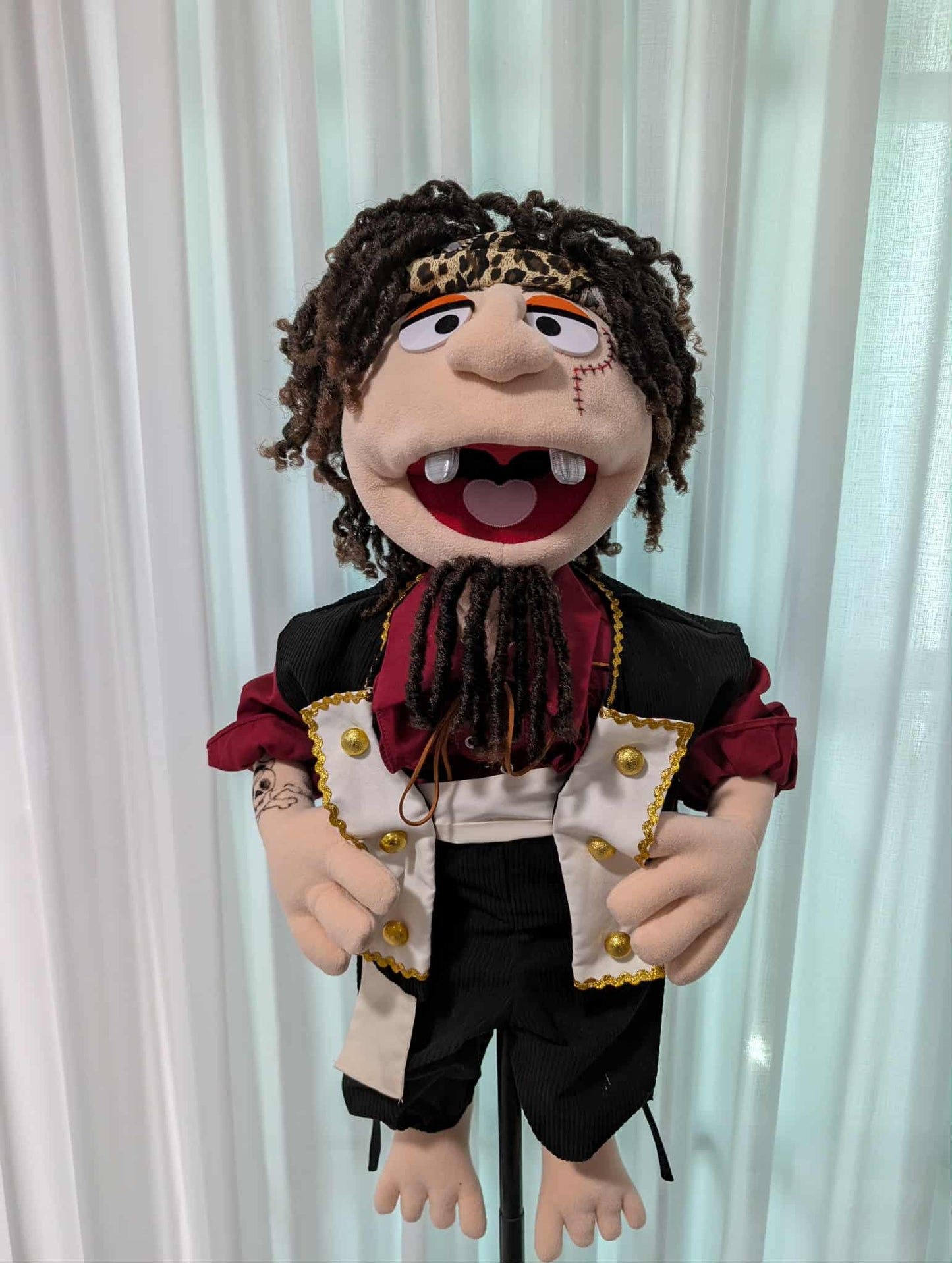 Planky McJiggles  - ZimZam Original 28” Full-Body Pirate Puppet with Premium Outfit