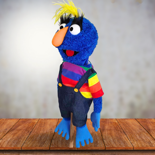 Grumplesnoot – Premium Full-Body Blue Furry Monster Puppet (24”/60cm)