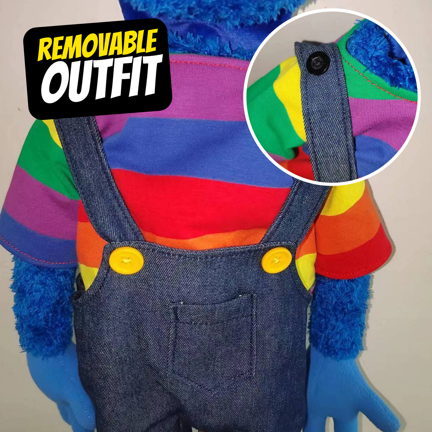 Grumplesnoot – Premium Full-Body Blue Furry Monster Puppet (24”/60cm)