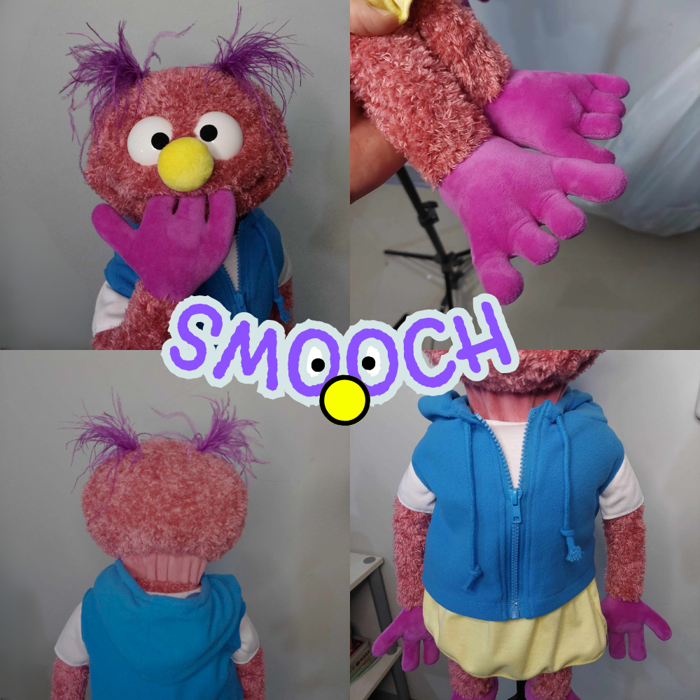 Smooch – Premium Full-Body Purple Furry Monster Puppet (24”/60cm)
