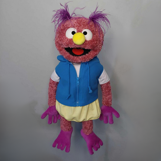 Smooch – Premium Full-Body Purple Furry Monster Puppet (24”/60cm)