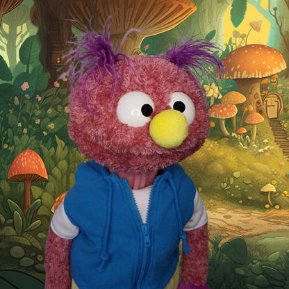 Smooch – Premium Full-Body Purple Furry Monster Puppet (24”/60cm)