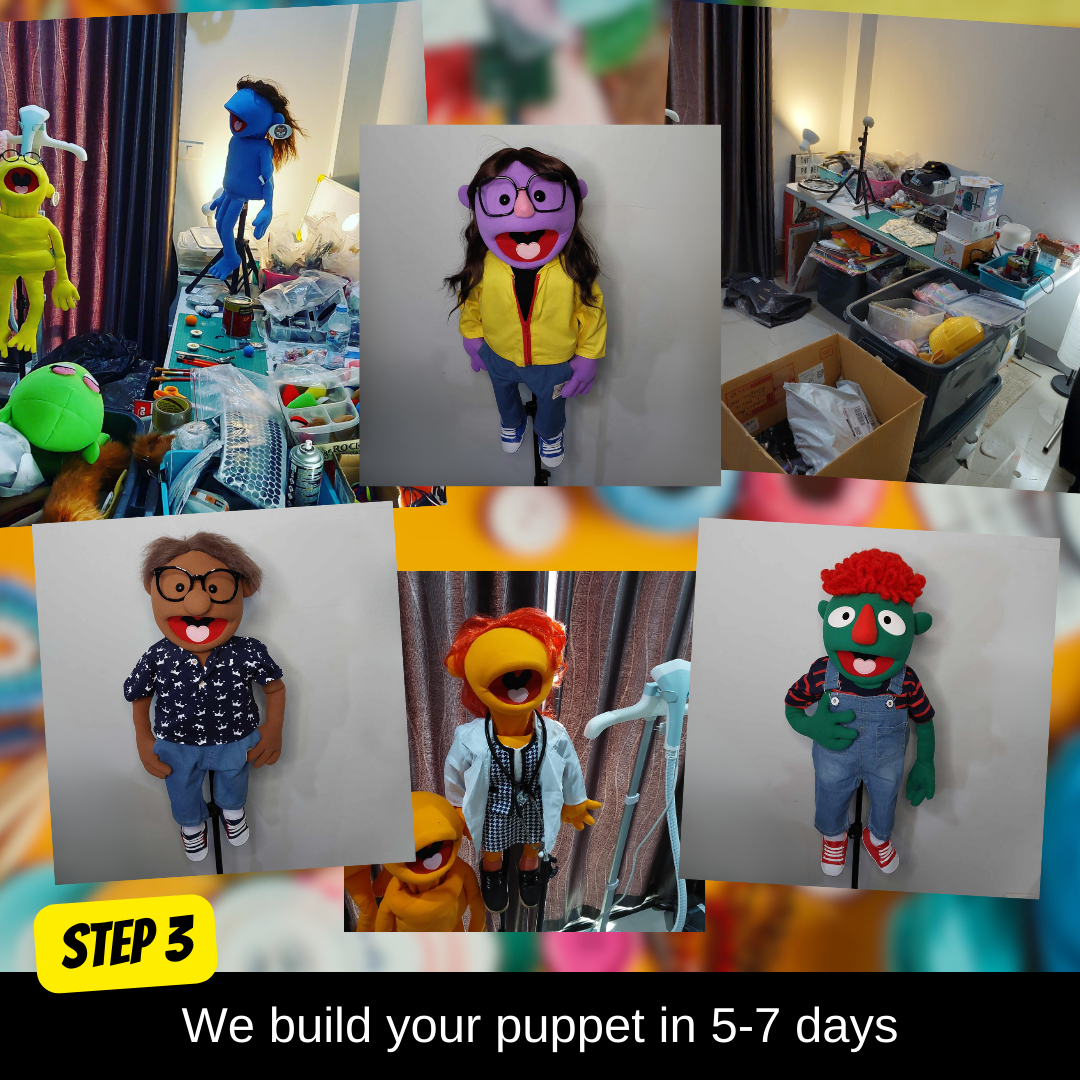 Pubbets Lab – 28” (70cm) Custom Full-Body Puppet | Design Your Own Puppet