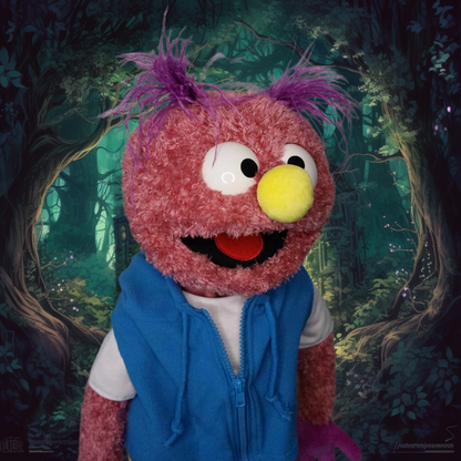 Smooch – Premium Full-Body Purple Furry Monster Puppet (24”/60cm)