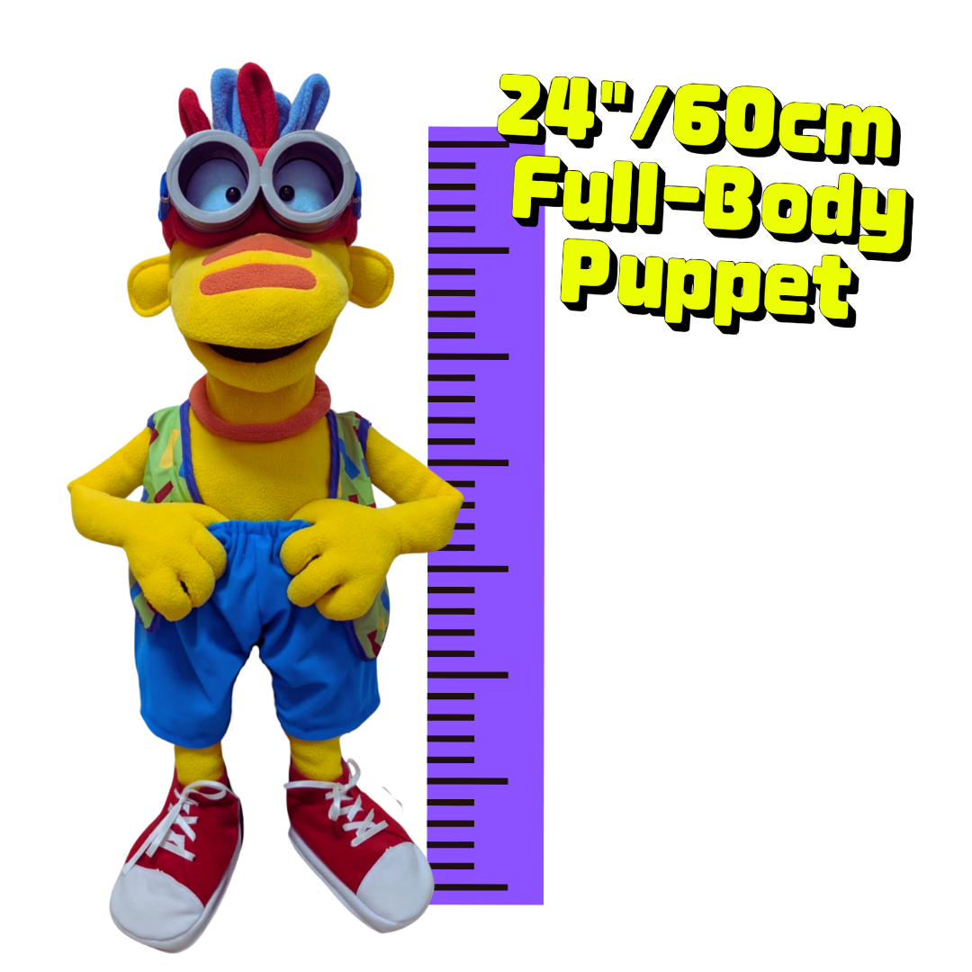 Zoomer – Premium Full-Body Yellow Alien Puppet (24”/60cm)