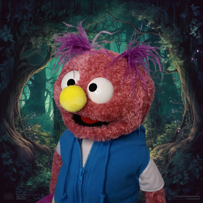 Smooch – Premium Full-Body Purple Furry Monster Puppet (24”/60cm)