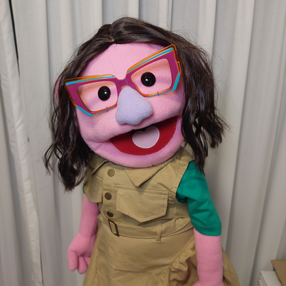 Amber Newsly – Reporter Hand Puppet | 28" Pubbets Original | 1 of 1