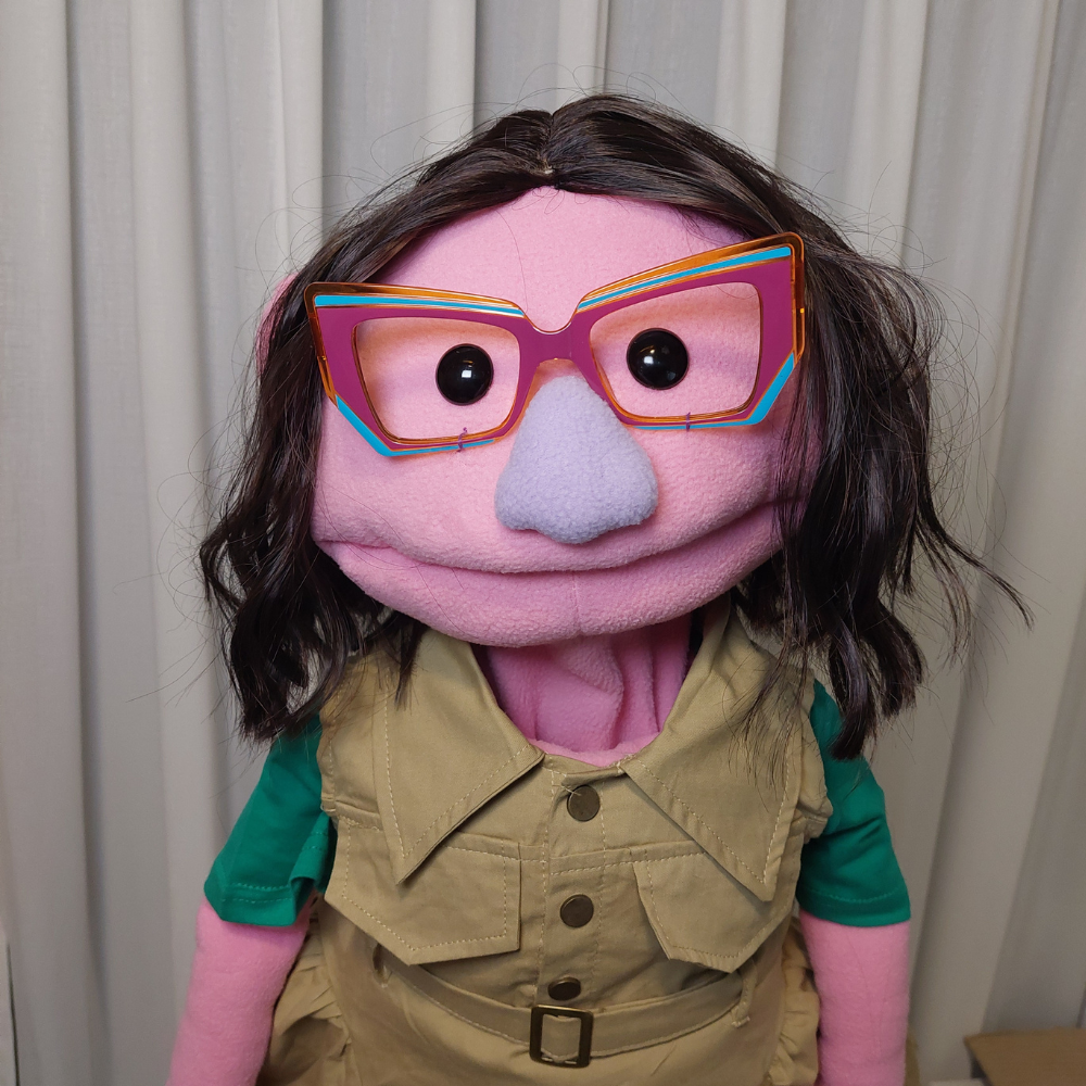 Amber Newsly – Reporter Hand Puppet | 28" Pubbets Original | 1 of 1
