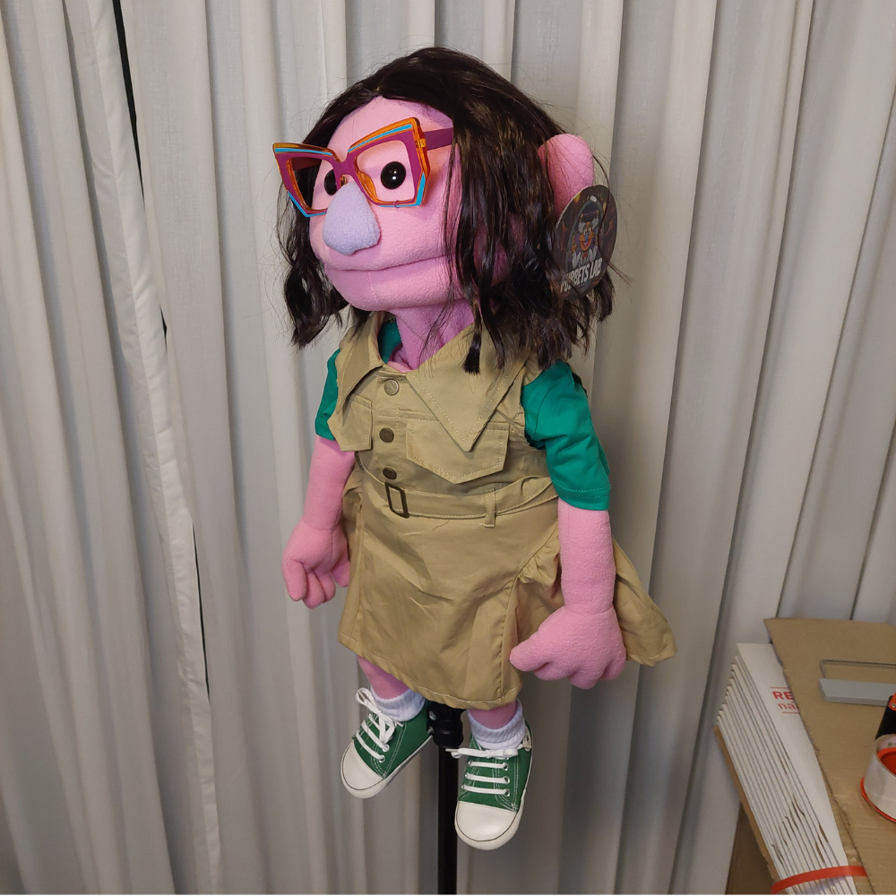 Amber Newsly – Reporter Hand Puppet | 28" Pubbets Original | 1 of 1