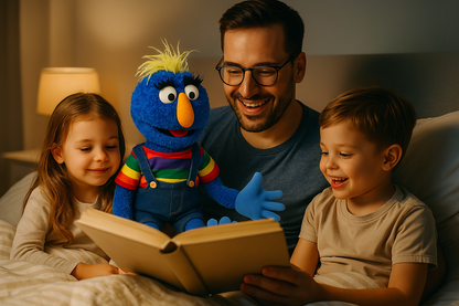 Grumplesnoot – Premium Full-Body Blue Furry Monster Puppet (24”/60cm)