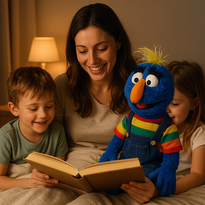 Grumplesnoot – Premium Full-Body Blue Furry Monster Puppet (24”/60cm)