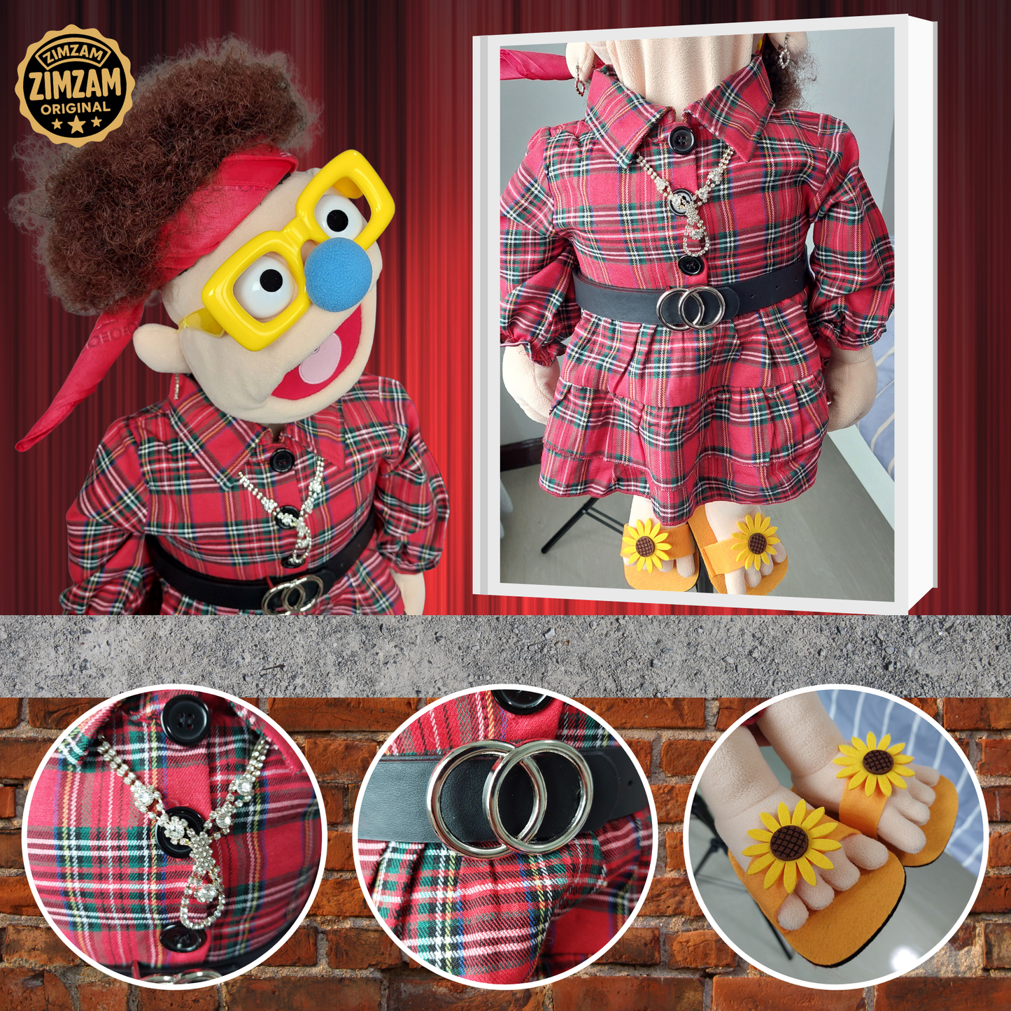 Bernice - ZimZam Original 28” Full-Body Retro Mum Puppet