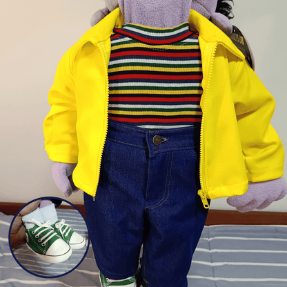 Buddy – Purple Guy Hand Puppet | Yellow Jacket, Glasses & Wild Hair | Pubbets Premium Original | 1 of 1