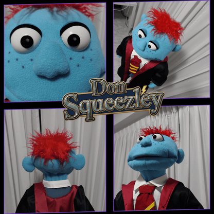 Don Squeezely - ZimZam Original 28” Full-Body Wizard Boy Puppet with Deluxe Outfit Set