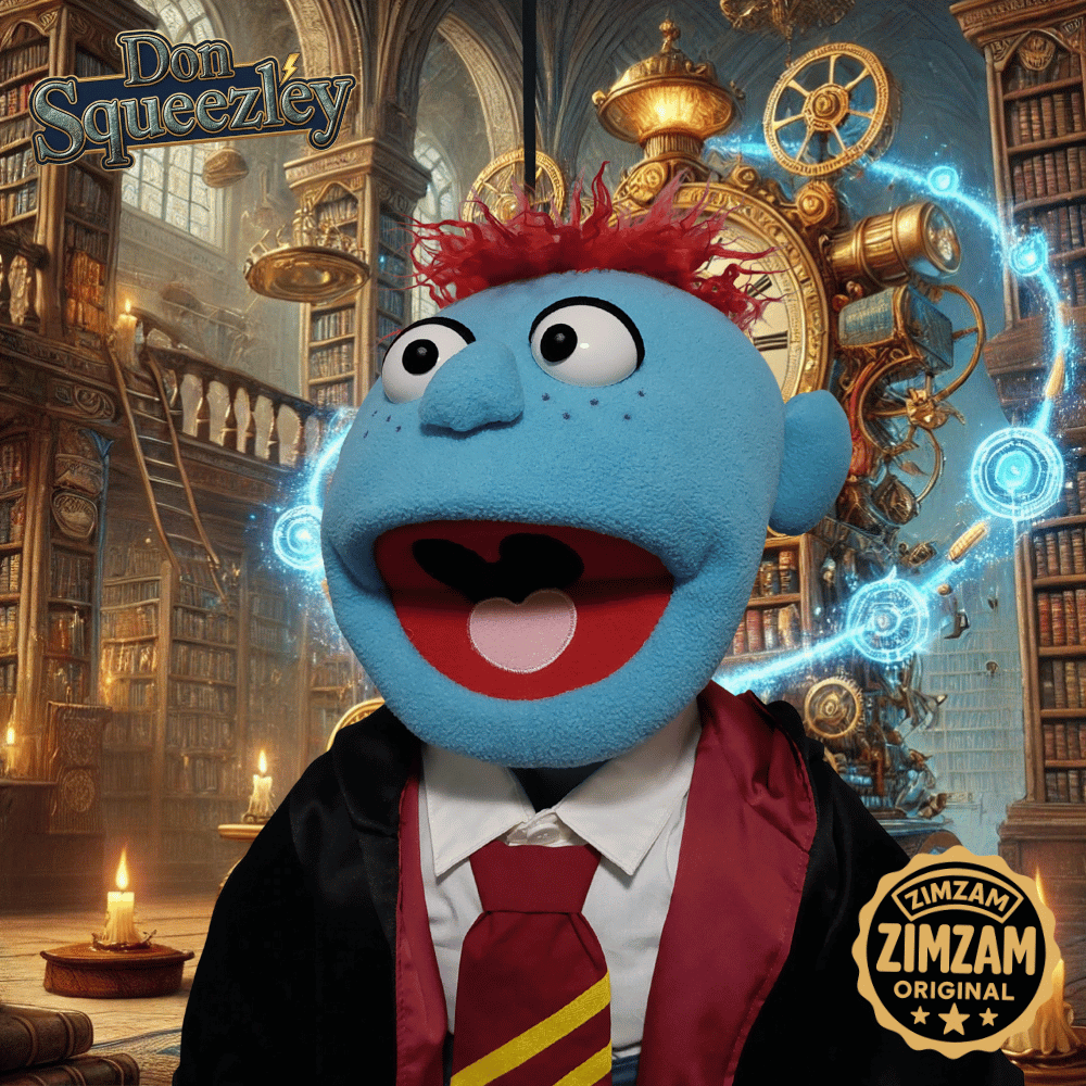 Don Squeezely - ZimZam Original 28” Full-Body Wizard Boy Puppet with Deluxe Outfit Set