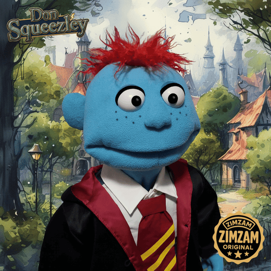 Don Squeezely - ZimZam Original 28” Full-Body Wizard Boy Puppet with Deluxe Outfit Set
