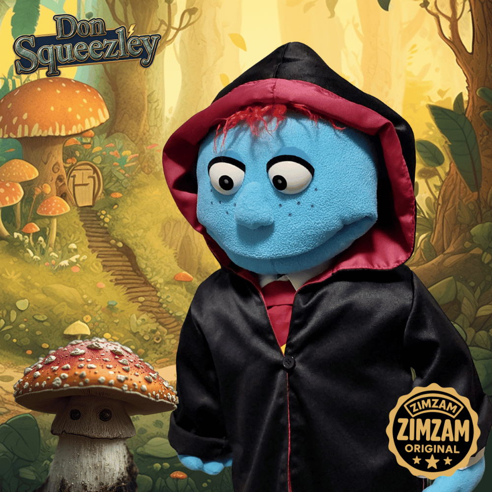 Don Squeezely - ZimZam Original 28” Full-Body Wizard Boy Puppet with Deluxe Outfit Set