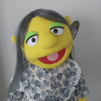 Nanny Liza - Premium Yellow 28"/70cm Full-Body Grandma Puppet with Outfit & Carry Bag
