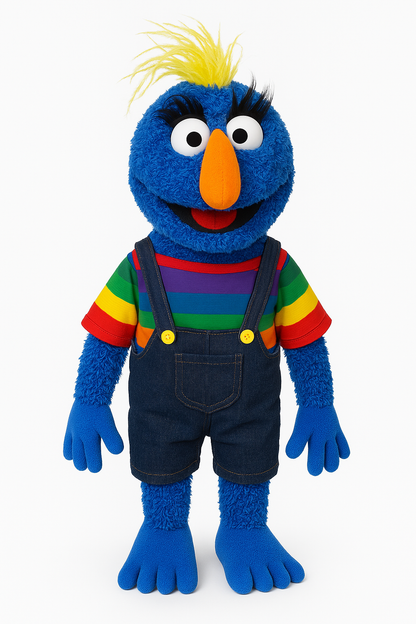 Grumplesnoot – Premium Full-Body Blue Furry Monster Puppet (24”/60cm)