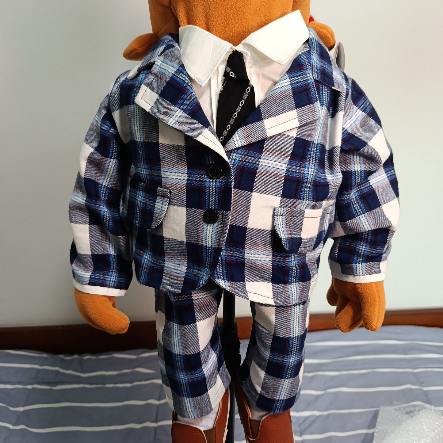 Morty – Gameshow Host Hand Puppet | Red Curly Hair & Plaid Suit | Pubbets Lab Original | 1 of 1