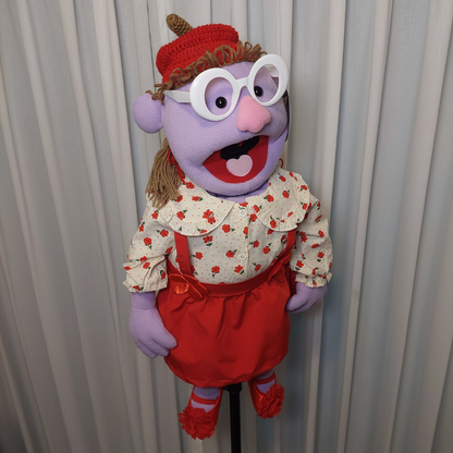 Maggie Applebee – Lavender Girl Hand Puppet | 28" Pubbets Lab Original | 1 of 1
