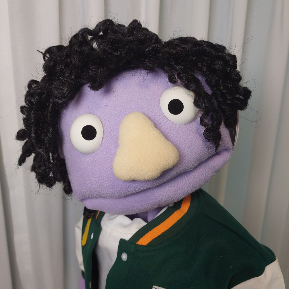 Marty – Teen Boy Hand Puppet | Varsity Jacket | Pubbets Lab Original | 1 of 1