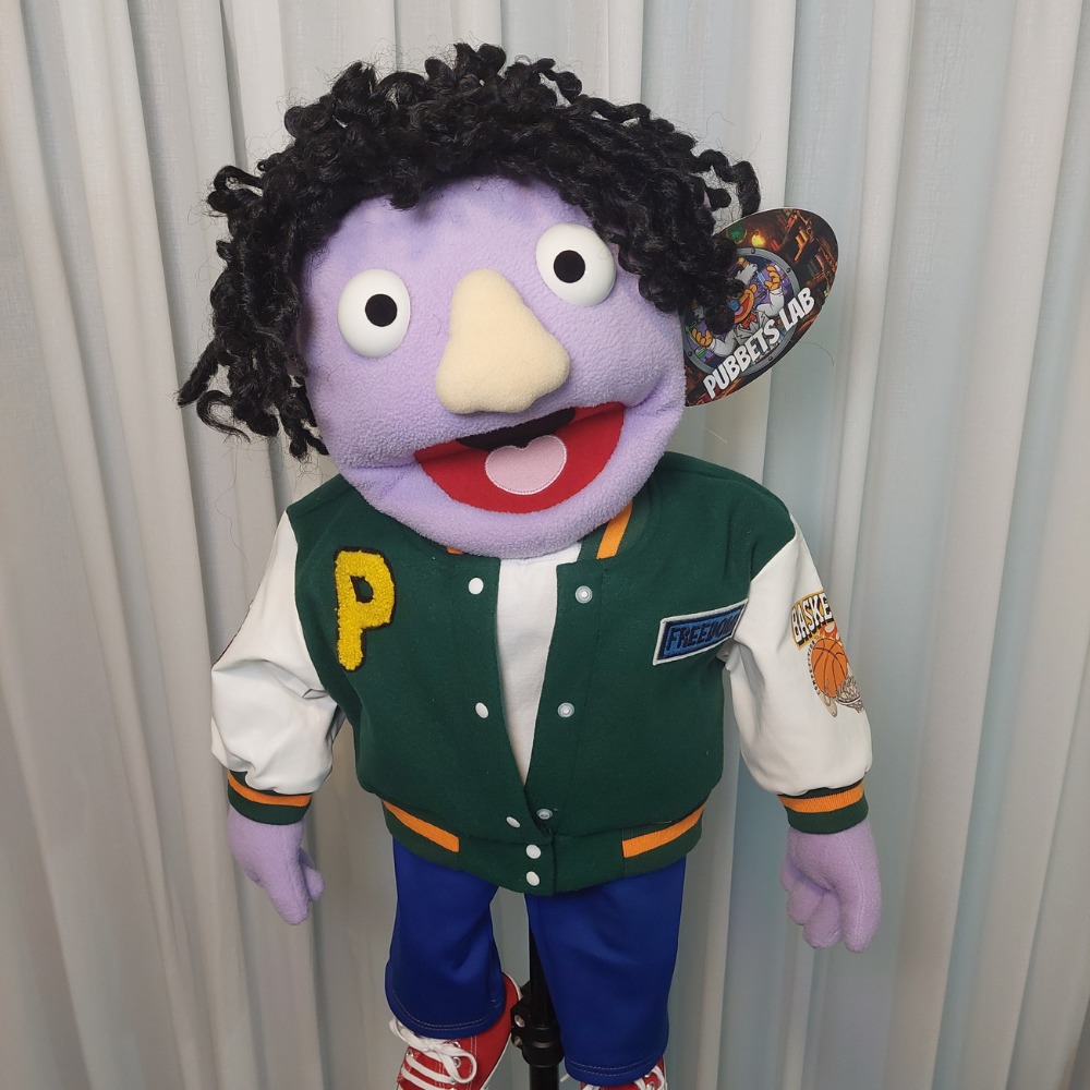 Marty – Teen Boy Hand Puppet | Varsity Jacket | Pubbets Lab Original | 1 of 1