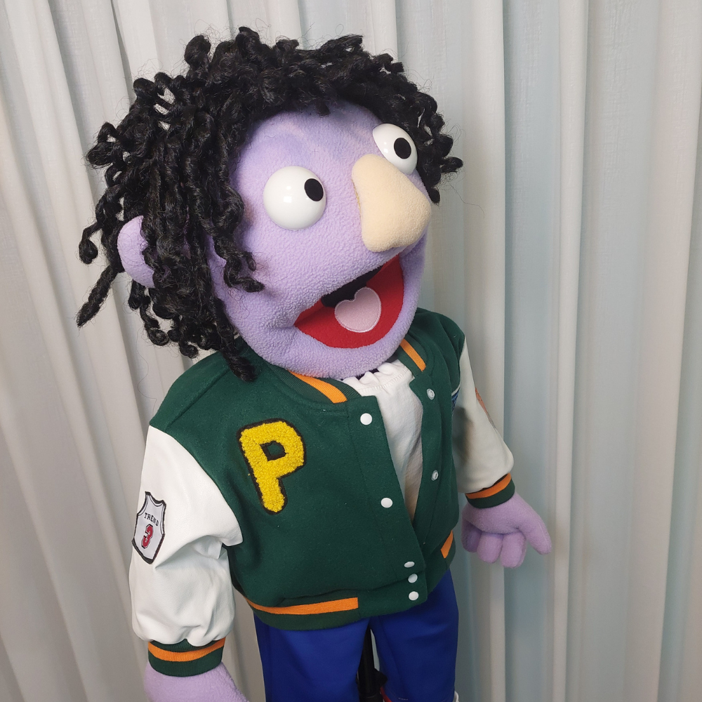 Marty – Teen Boy Hand Puppet | Varsity Jacket | Pubbets Lab Original | 1 of 1