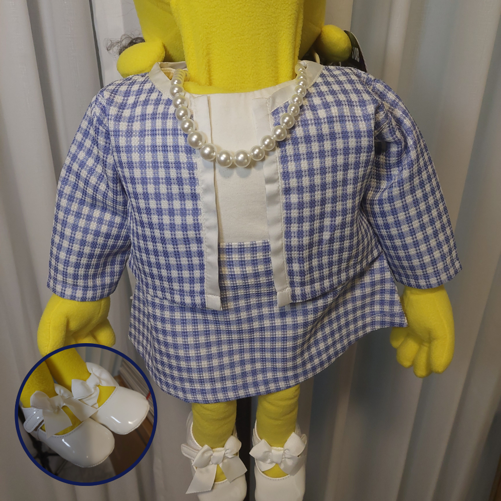 Nanna Banana – Grandma Hand Puppet | Gingham Suit & Pearls | Pubbets Lab | 1 of 1