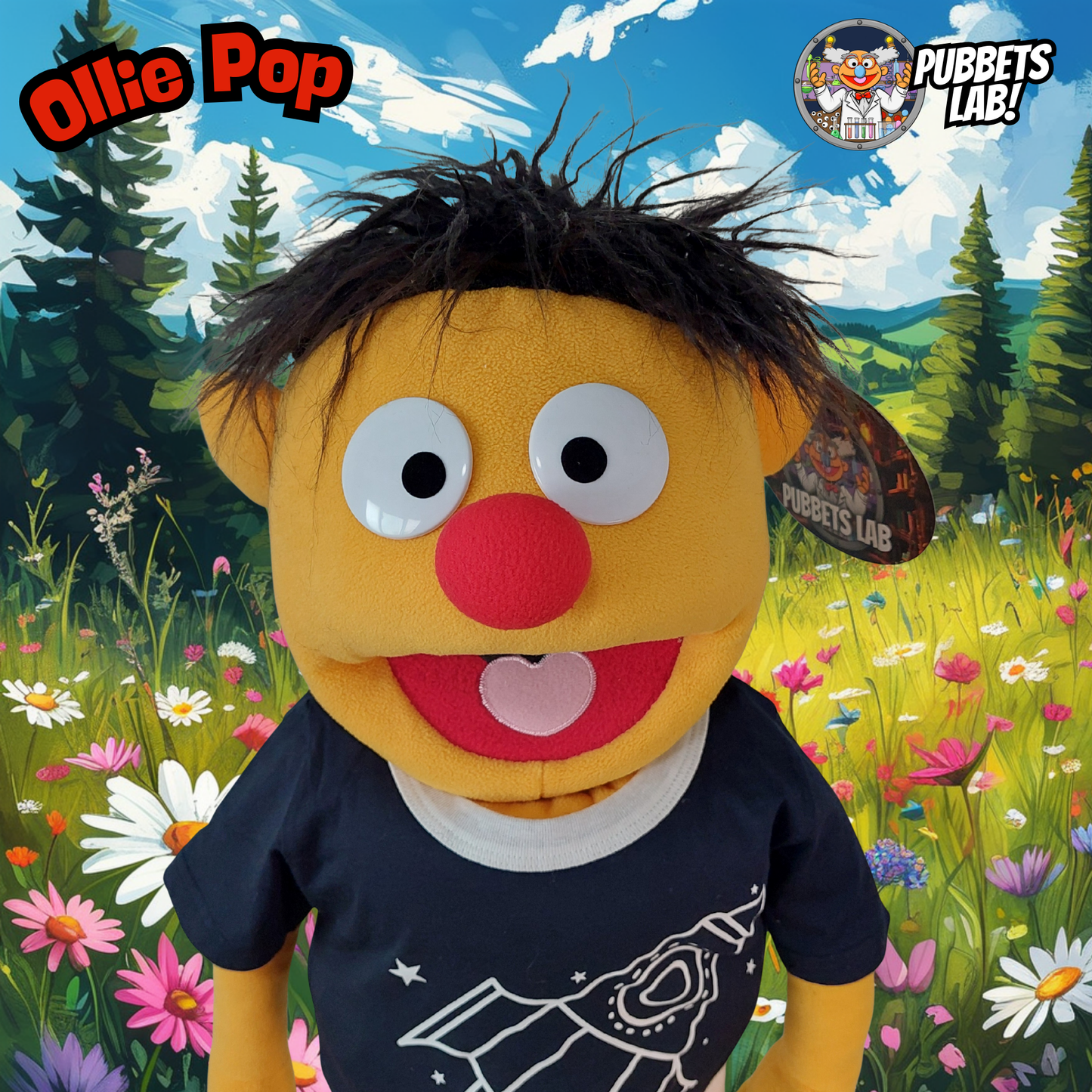 Ollie Pop - Premium Orange 30"/80cm Full-Body Boy Puppet with Outfit & Carry Bag