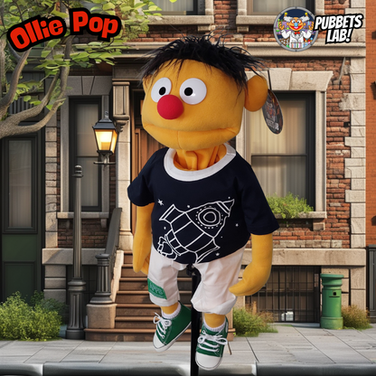 Ollie Pop - Premium Orange 30"/80cm Full-Body Boy Puppet with Outfit & Carry Bag