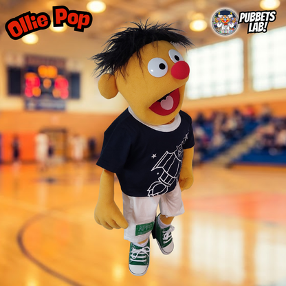 Ollie Pop - Premium Orange 30"/80cm Full-Body Boy Puppet with Outfit & Carry Bag