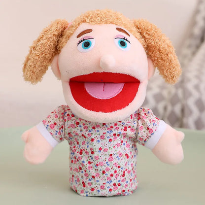 Fun Family Moving Mouth Hand Puppets- 12 Family Member Characters 28-33cm
