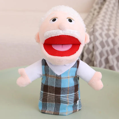 Fun Family Moving Mouth Hand Puppets- 12 Family Member Characters 28-33cm