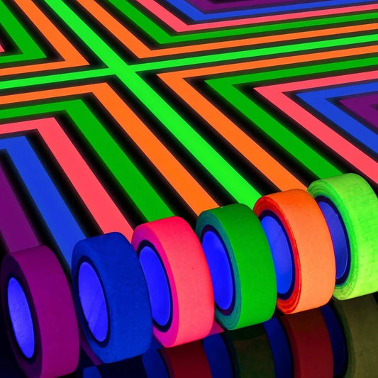 UV Glow Cotton Tape - 6 Rolls