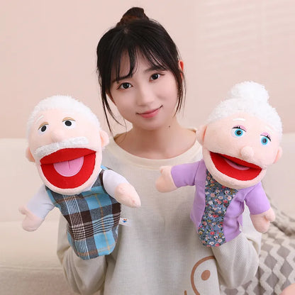 Fun Family Moving Mouth Hand Puppets- 12 Family Member Characters 28-33cm
