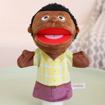 Fun Family Moving Mouth Hand Puppets- 12 Family Member Characters 28-33cm