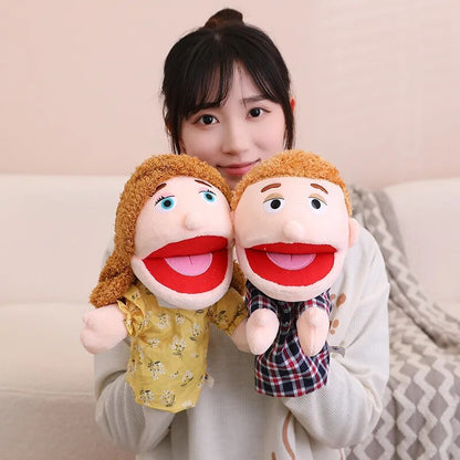 Fun Family Moving Mouth Hand Puppets- 12 Family Member Characters 28-33cm