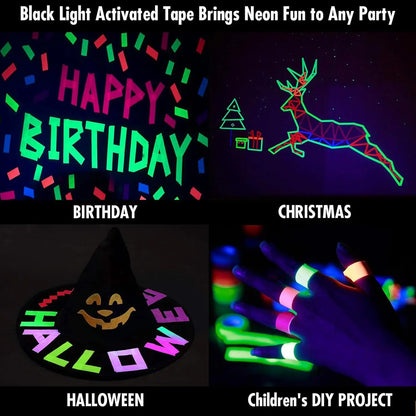 UV Glow Cotton Tape - 6 Rolls