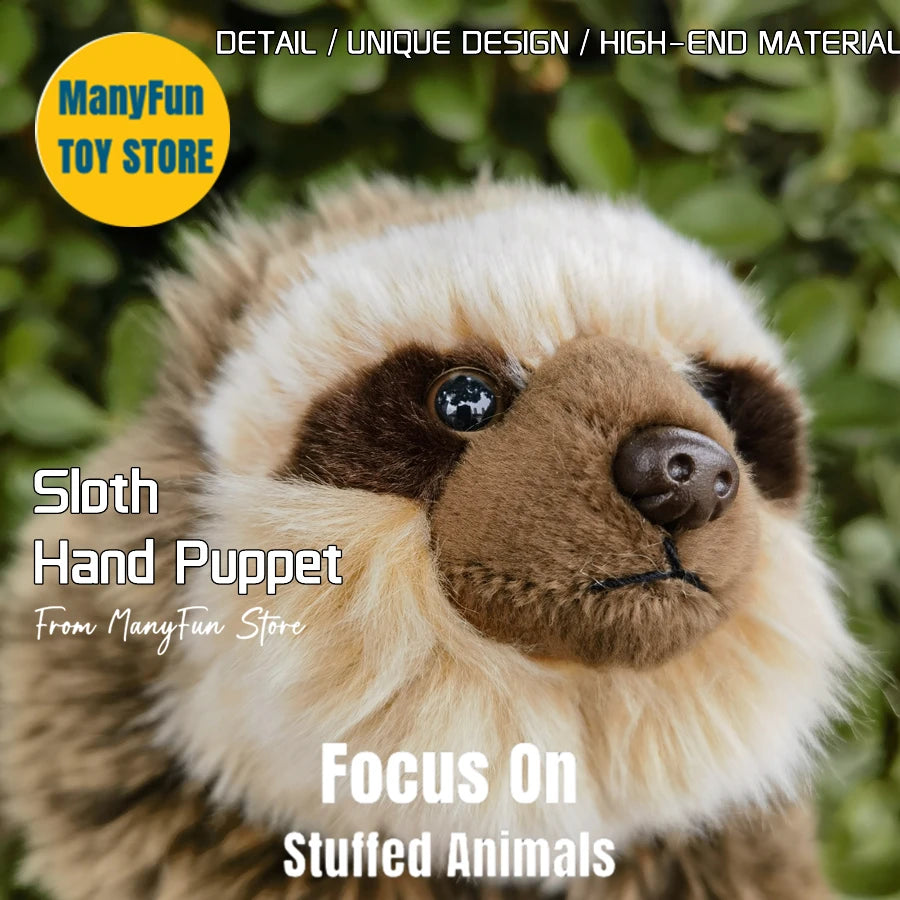 Mossley the Sloth Hand Puppet 31cm