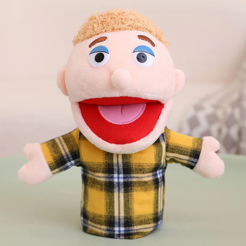 Fun Family Moving Mouth Hand Puppets- 12 Family Member Characters 28-33cm