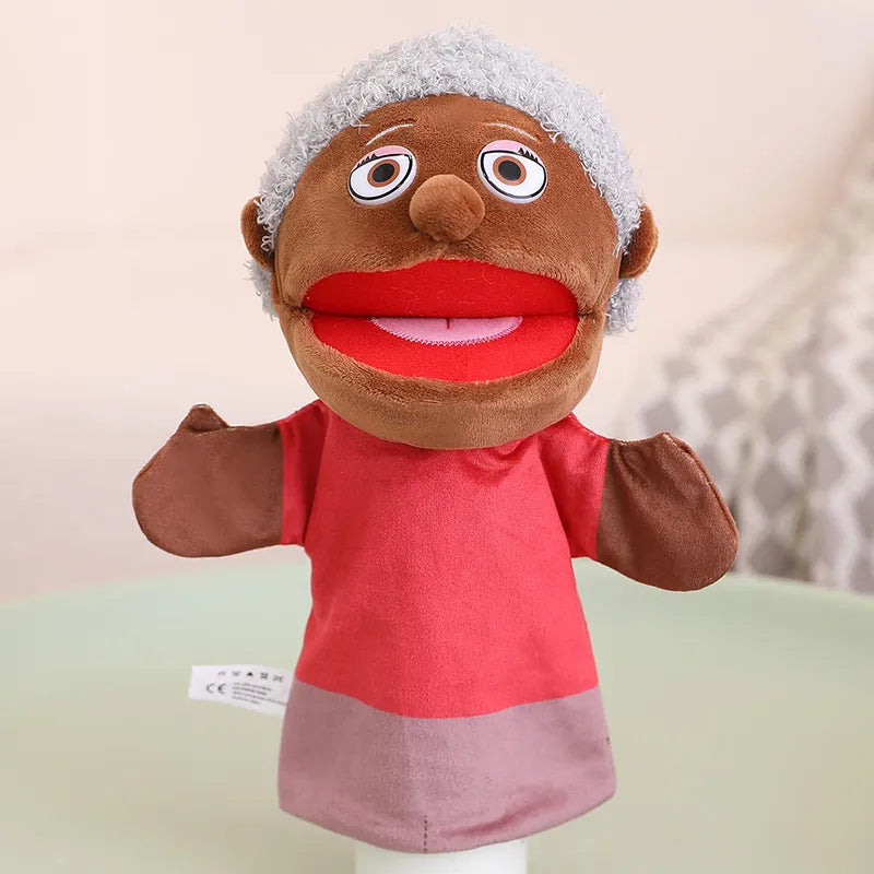 Fun Family Moving Mouth Hand Puppets- 12 Family Member Characters 28-33cm